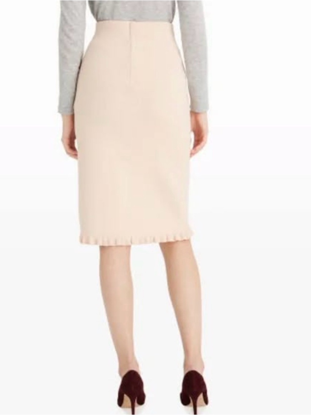 Club Monaco Lucah Ruffle-Trim Pencil Skirt - Picture 2 of 5